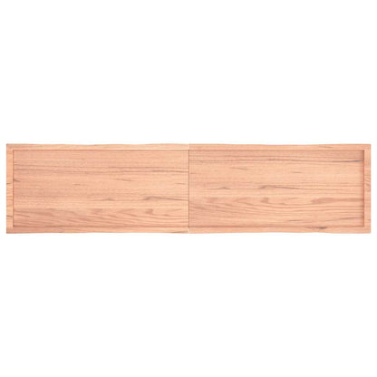 Tischplatte 220x50x(2-4) cm Massivholz Behandelt Baumkante