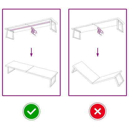 Tischplatte 220x50x(2-4) cm Massivholz Behandelt Baumkante