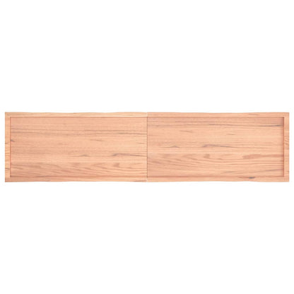 Tischplatte 220x50x(2-6) cm Massivholz Behandelt Baumkante