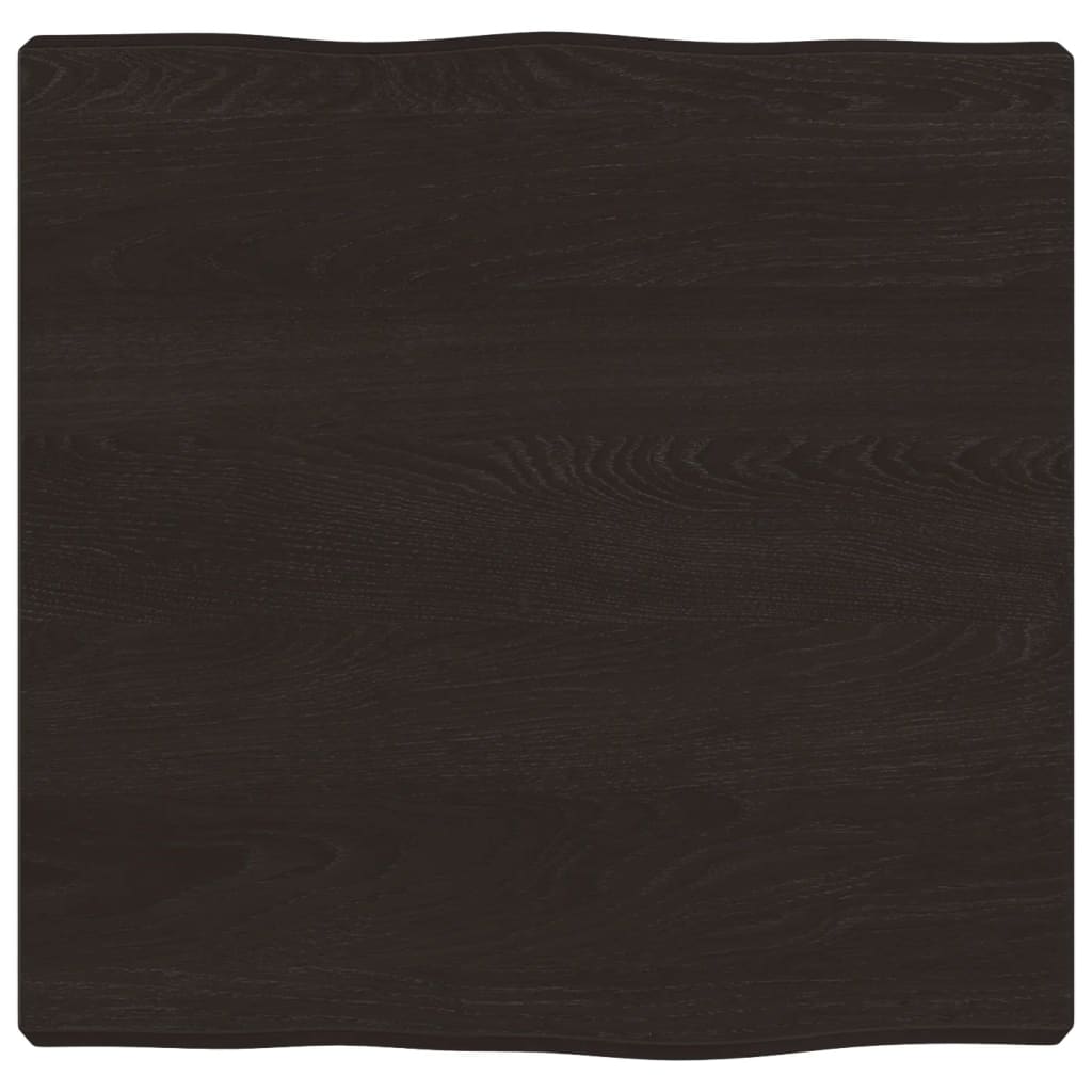 Tischplatte 40x40x(2-4) cm Massivholz Behandelt Baumkante