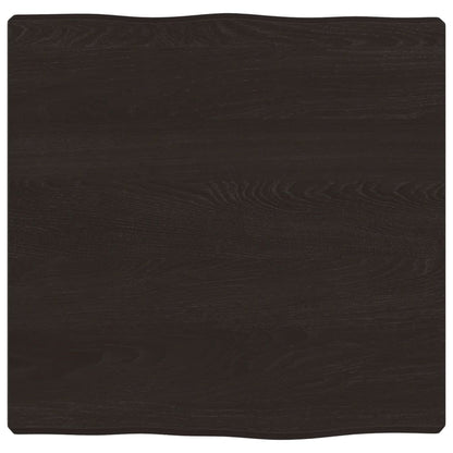 Tischplatte 40x40x(2-4) cm Massivholz Behandelt Baumkante
