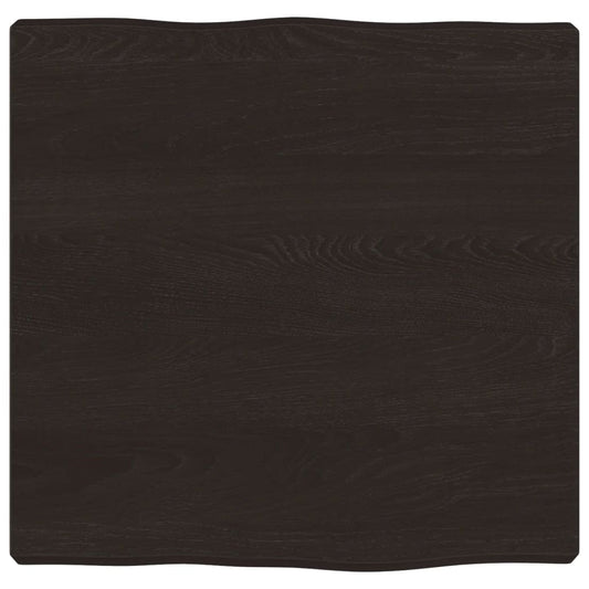 Tischplatte 40x40x(2-4) cm Massivholz Behandelt Baumkante