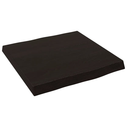 Tischplatte 40x40x(2-4) cm Massivholz Behandelt Baumkante
