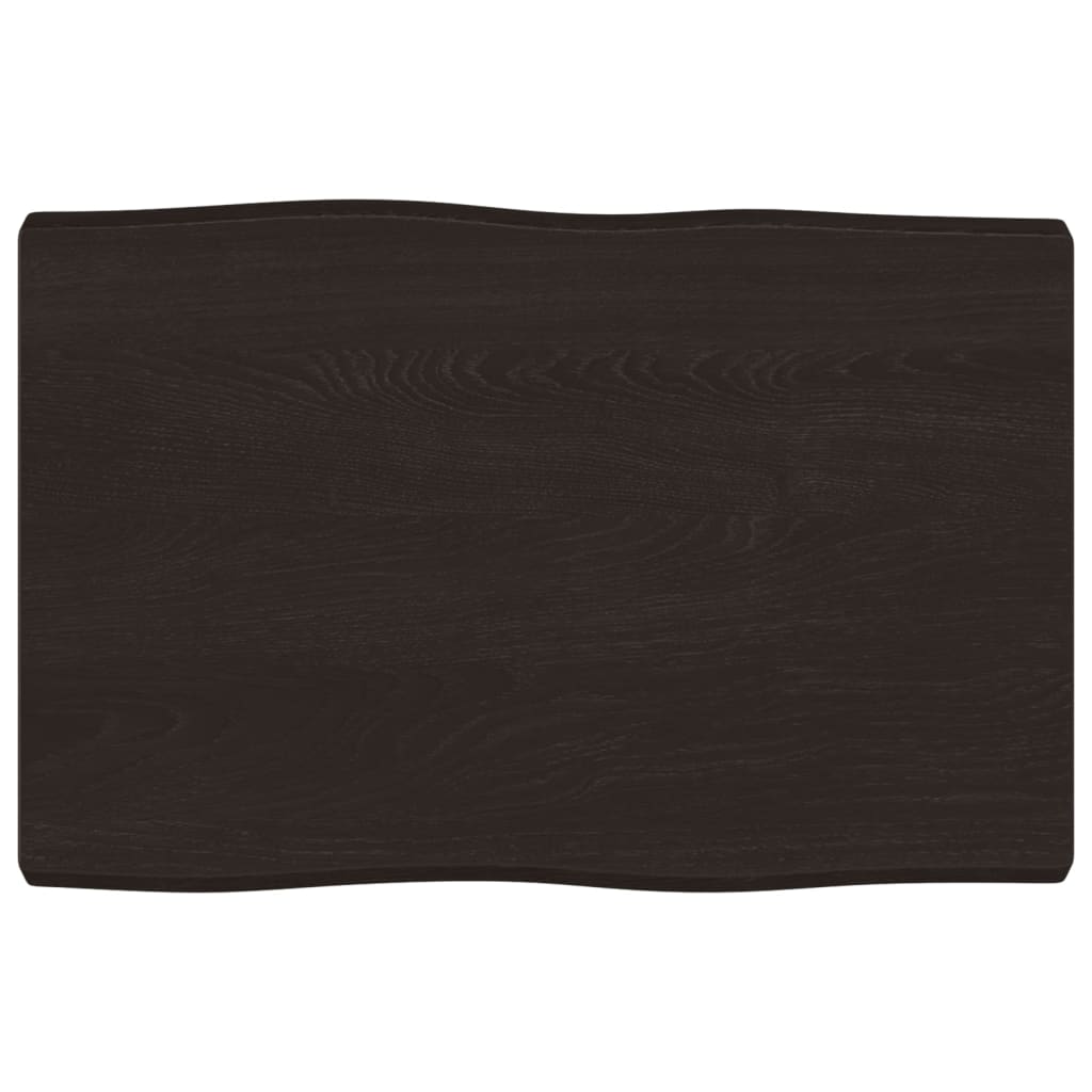 Bordplade 60x40x(2-4) cm massiv træbehandlet trækant