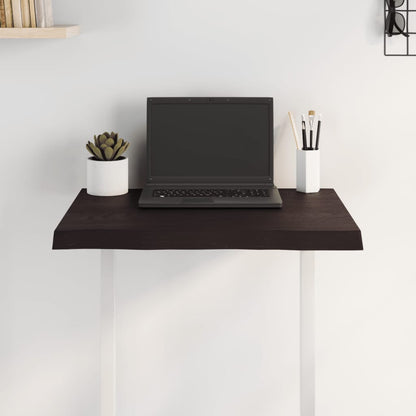 Bordplade 60x40x(2-4) cm massiv træbehandlet trækant