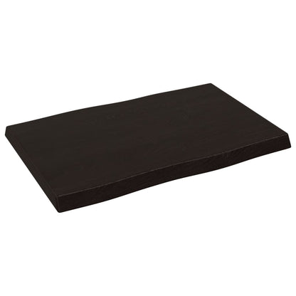 Bordplade 60x40x(2-4) cm massiv træbehandlet trækant