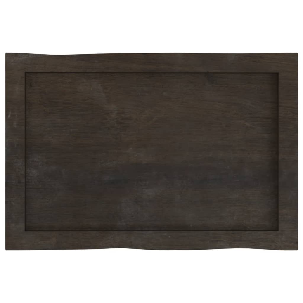 Bordplade 60x40x(2-4) cm massiv træbehandlet trækant