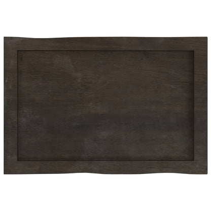 Bordplade 60x40x(2-4) cm massiv træbehandlet trækant