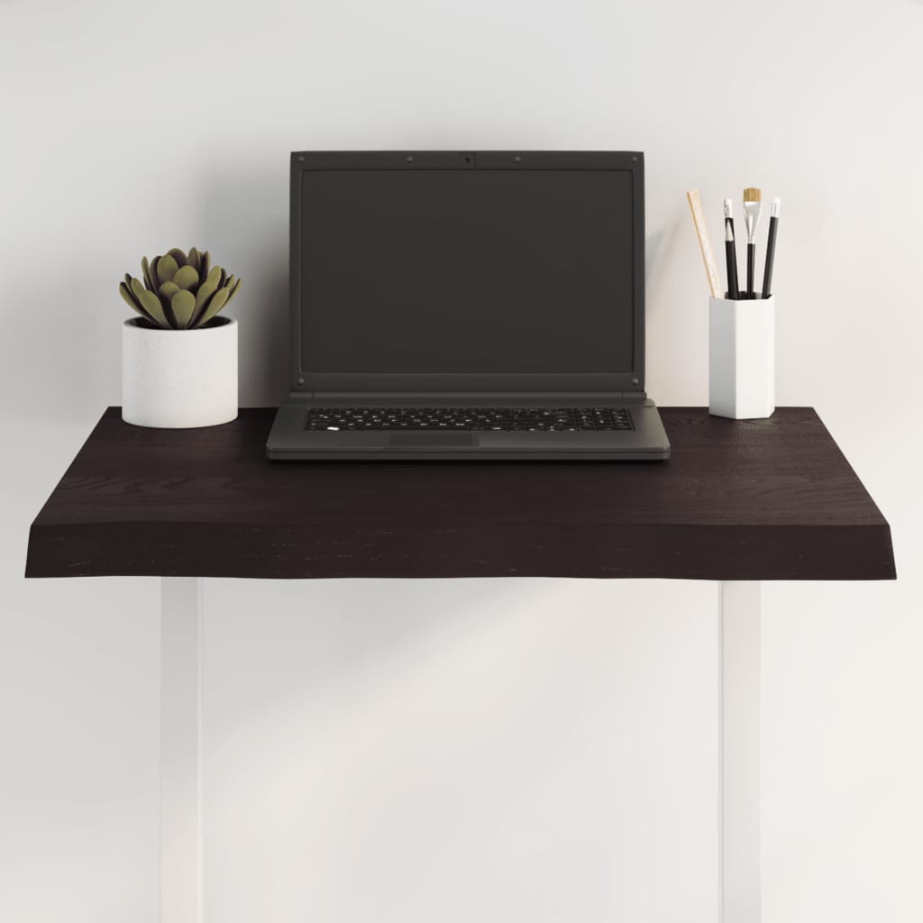 Bordplade 60x40x(2-4) cm massiv træbehandlet trækant
