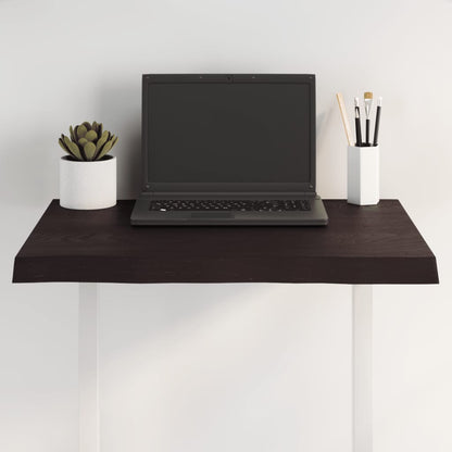 Bordplade 60x40x(2-4) cm massiv træbehandlet trækant