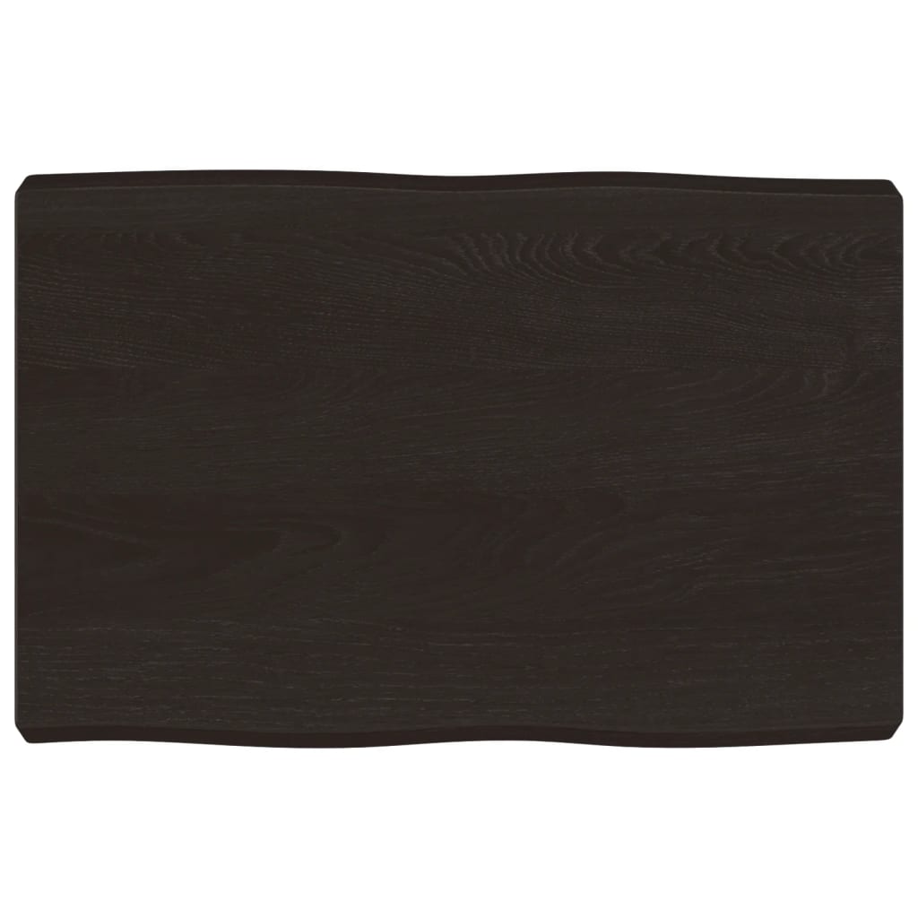 Tischplatte 60x40x(2-6) cm Massivholz Behandelt Baumkante