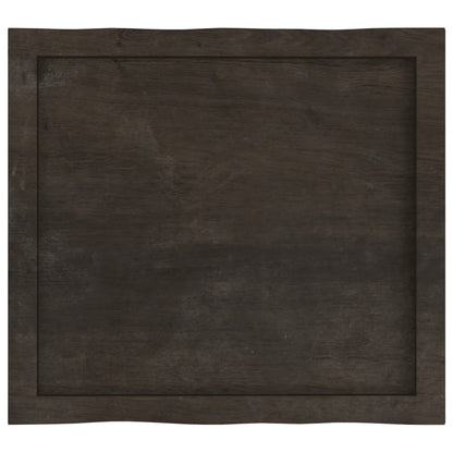 Tischplatte 60x50x(2-4) cm Massivholz Behandelt Baumkante