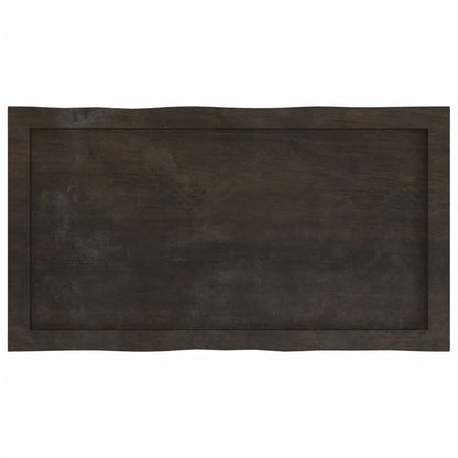Tischplatte 80x40x(2-6) cm Massivholz Behandelt Baumkante