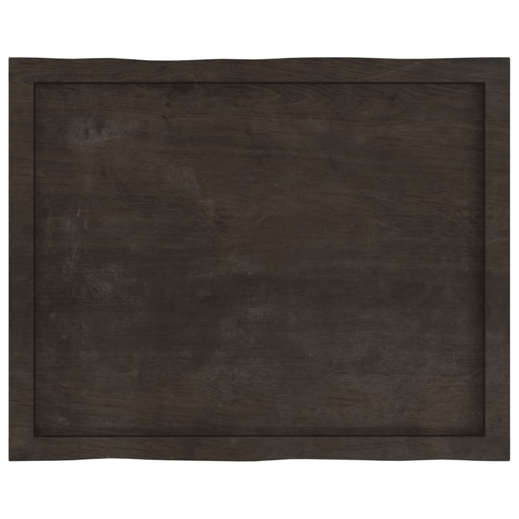 Tischplatte 80x60x(2-4) cm Massivholz Behandelt Baumkante