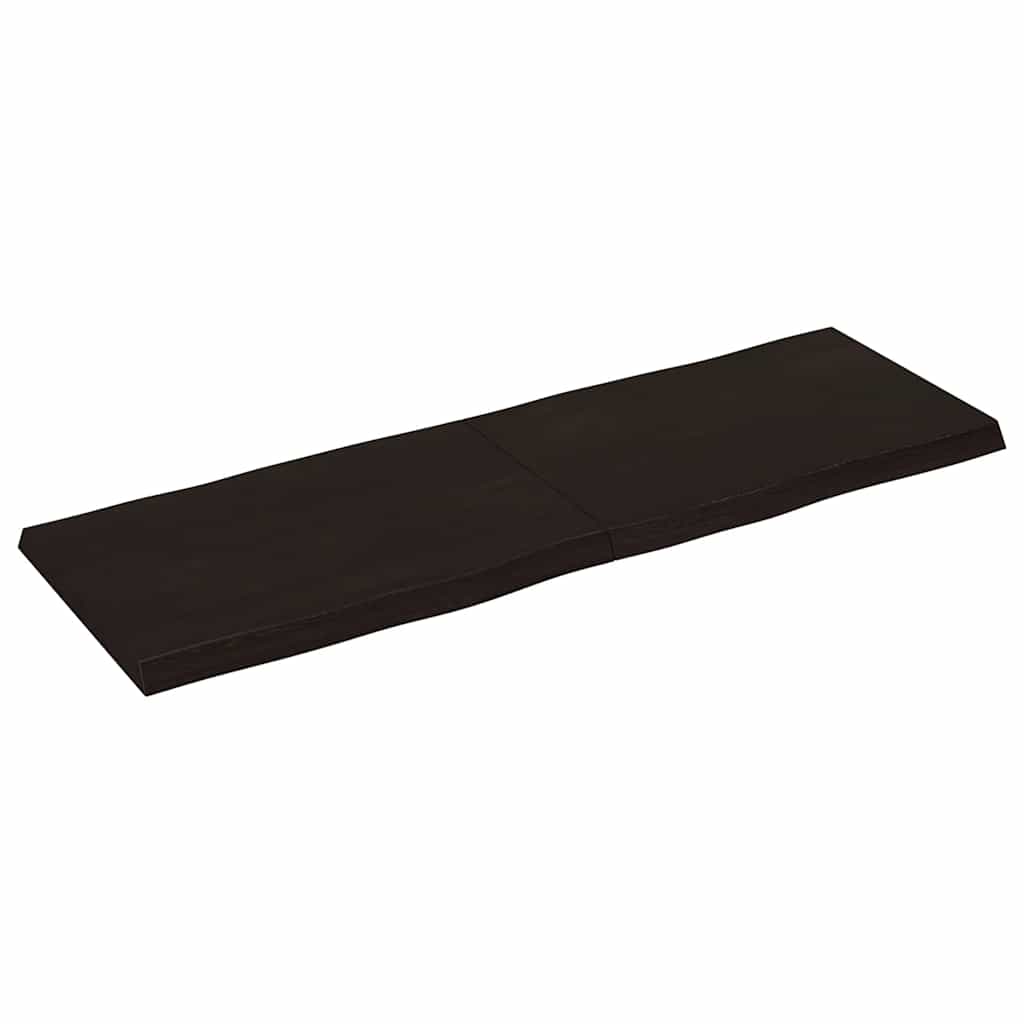 Tischplatte 120x40x(2-4) cm Massivholz Behandelt Baumkante