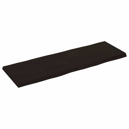 Tischplatte 120x40x(2-4) cm Massivholz Behandelt Baumkante