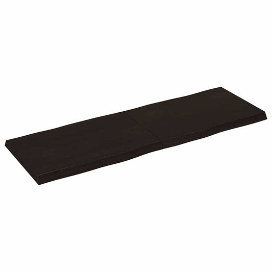 Tischplatte 120x40x(2-4) cm Massivholz Behandelt Baumkante