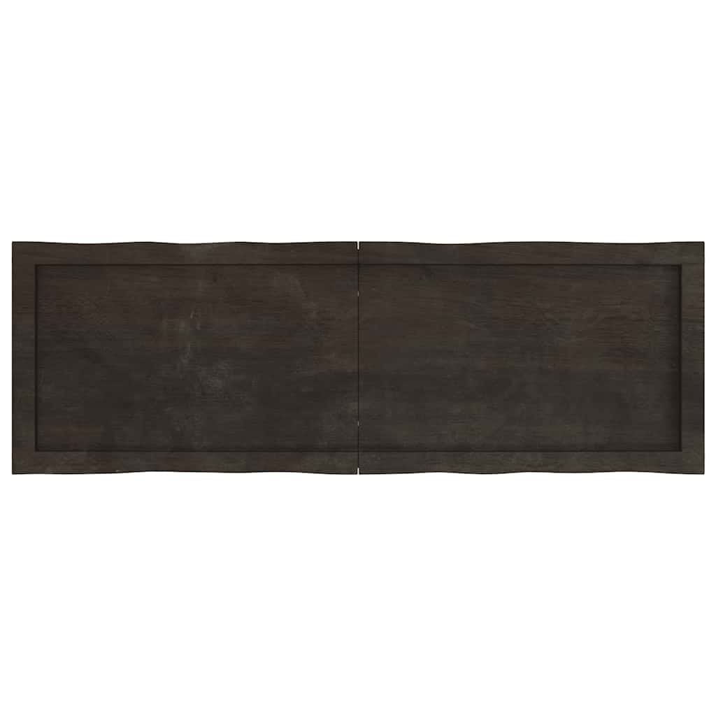 Tischplatte 120x40x(2-4) cm Massivholz Behandelt Baumkante