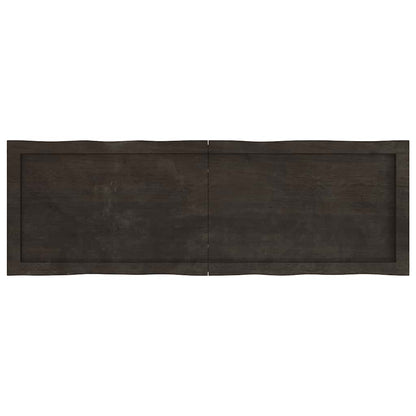Tischplatte 120x40x(2-4) cm Massivholz Behandelt Baumkante