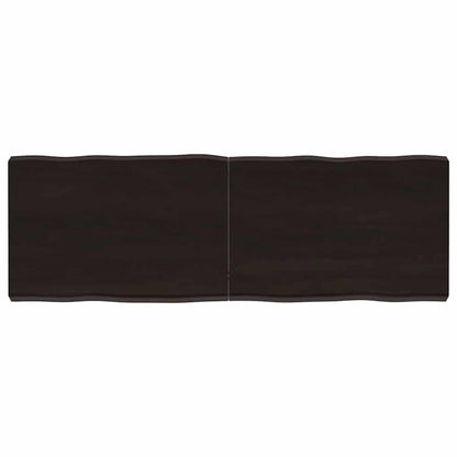 Tischplatte 120x40x(2-6) cm Massivholz Behandelt Baumkante