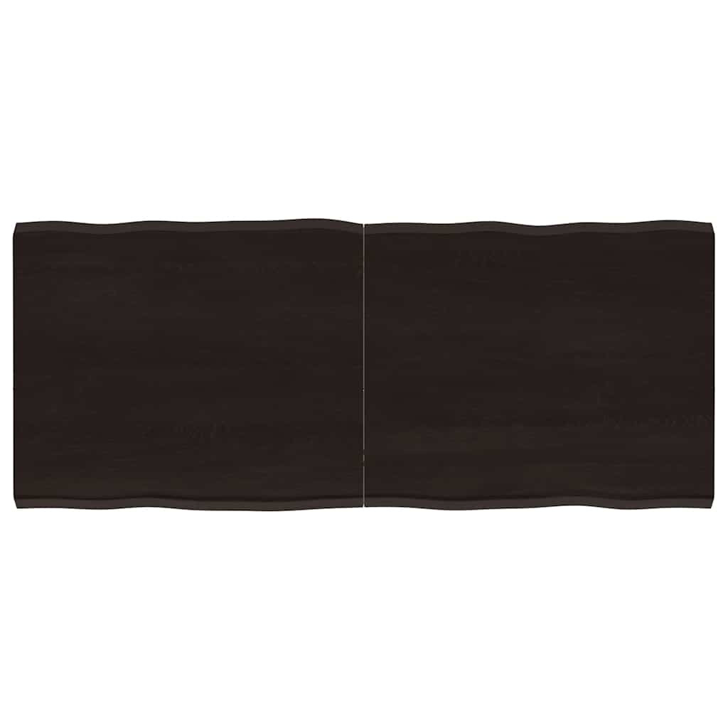 Tischplatte 120x50x(2-4) cm Massivholz Behandelt Baumkante