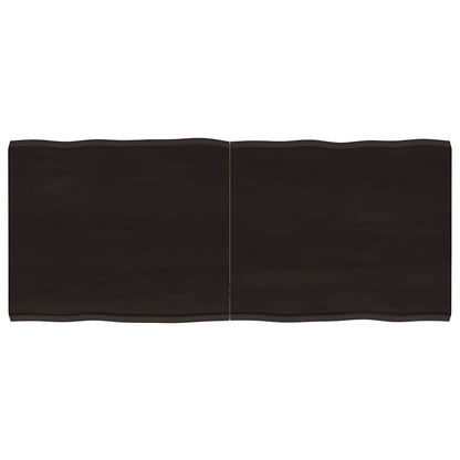 Tischplatte 120x50x(2-4) cm Massivholz Behandelt Baumkante