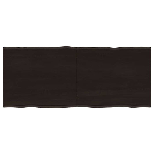 Tischplatte 120x50x(2-4) cm Massivholz Behandelt Baumkante