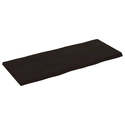 Tischplatte 120x50x(2-4) cm Massivholz Behandelt Baumkante