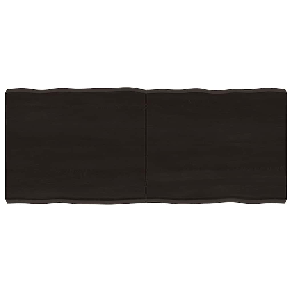 Tischplatte 120x50x(2-6) cm Massivholz Behandelt Baumkante