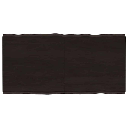 Tischplatte 120x60x(2-4) cm Massivholz Behandelt Baumkante
