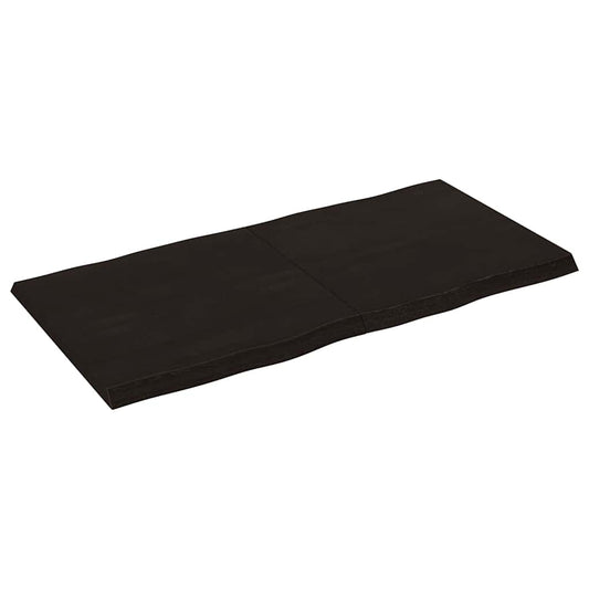 Tischplatte 120x60x(2-4) cm Massivholz Behandelt Baumkante