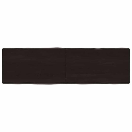 Tischplatte 140x40x(2-4) cm Massivholz Behandelt Baumkante
