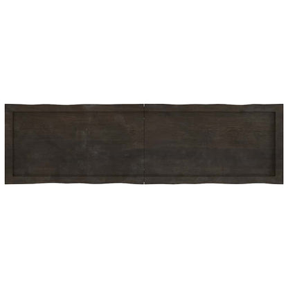 Tischplatte 140x40x(2-4) cm Massivholz Behandelt Baumkante