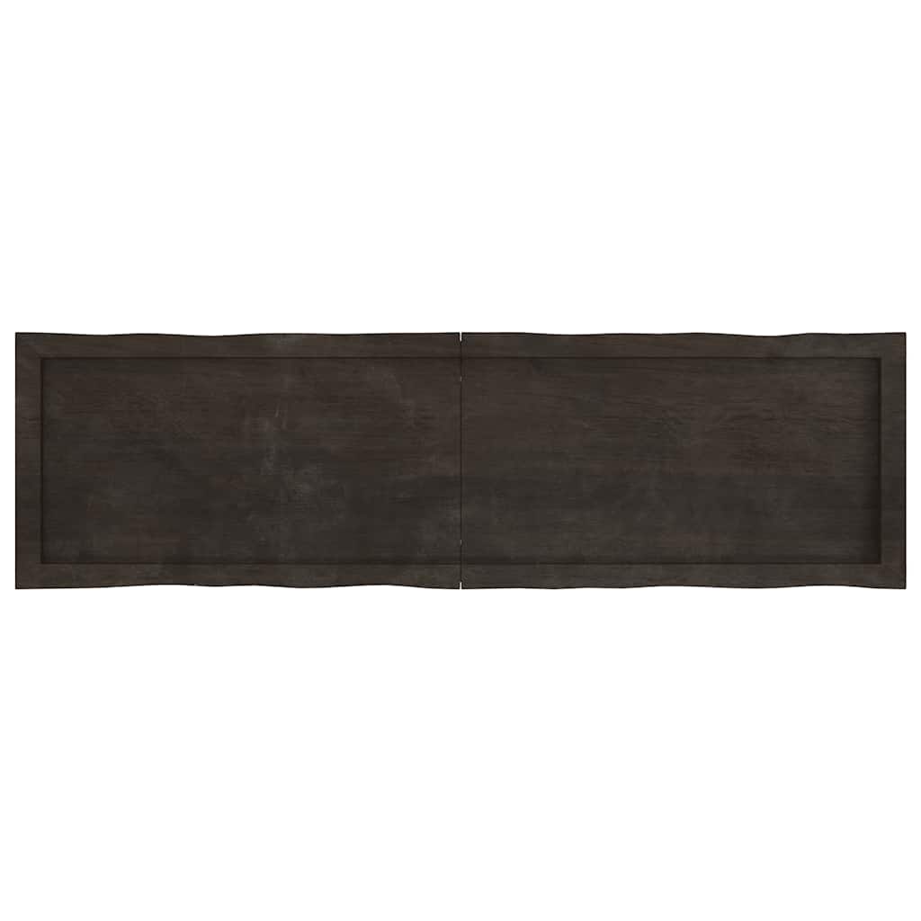 Tischplatte 140x40x(2-6) cm Massivholz Behandelt Baumkante