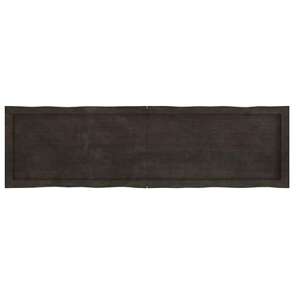 Tischplatte 140x40x(2-6) cm Massivholz Behandelt Baumkante