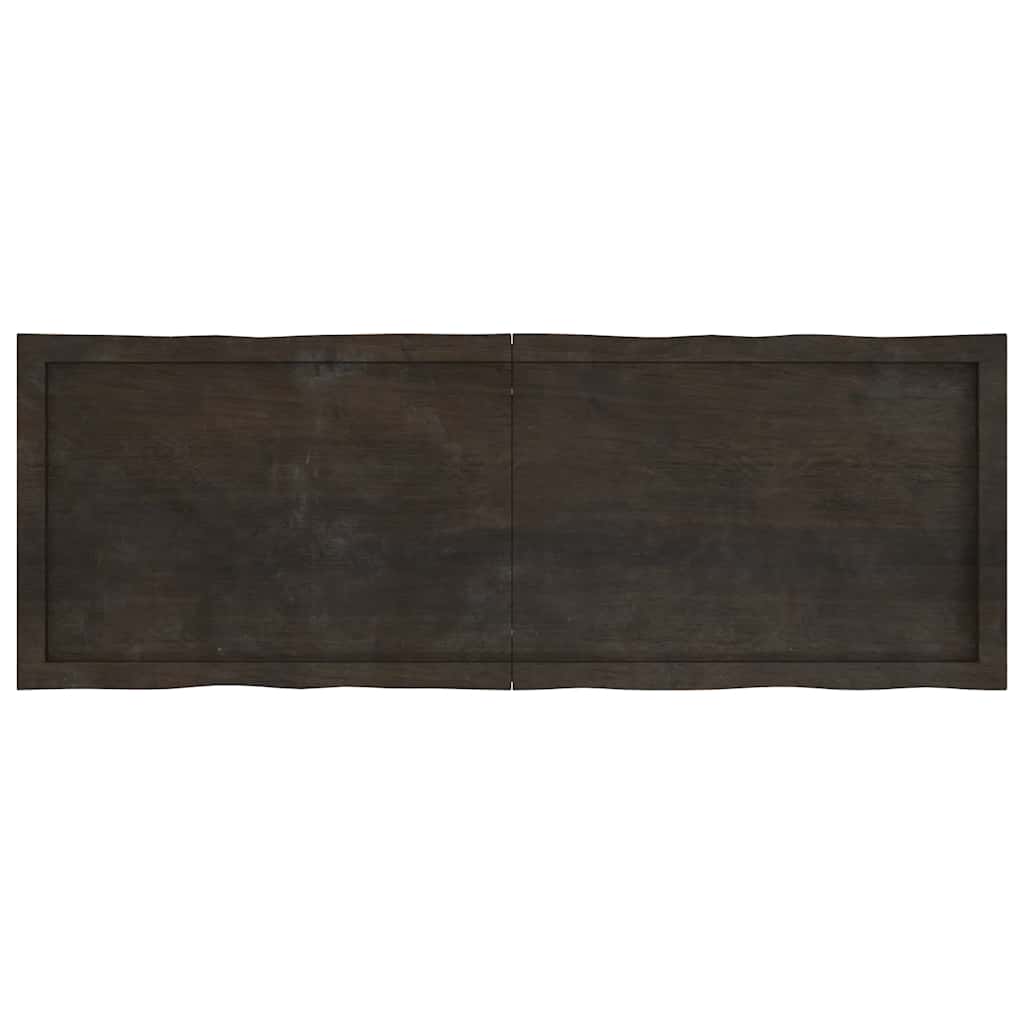 Tischplatte 140x50x(2-4) cm Massivholz Behandelt Baumkante