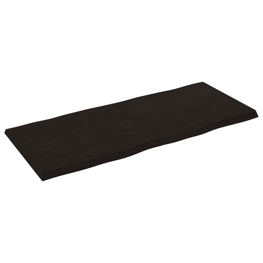 Tischplatte 140x60x(2-4) cm Massivholz Behandelt Baumkante