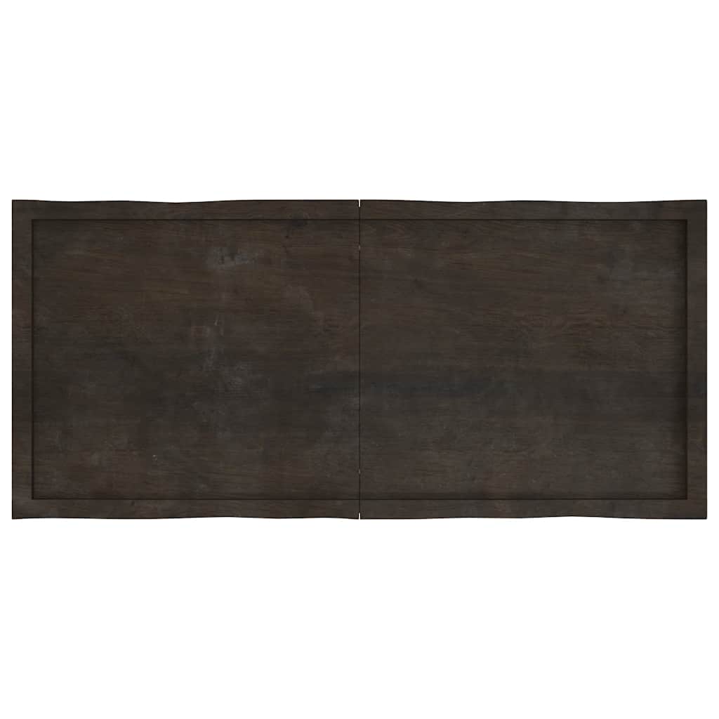 Tischplatte 140x60x(2-4) cm Massivholz Behandelt Baumkante