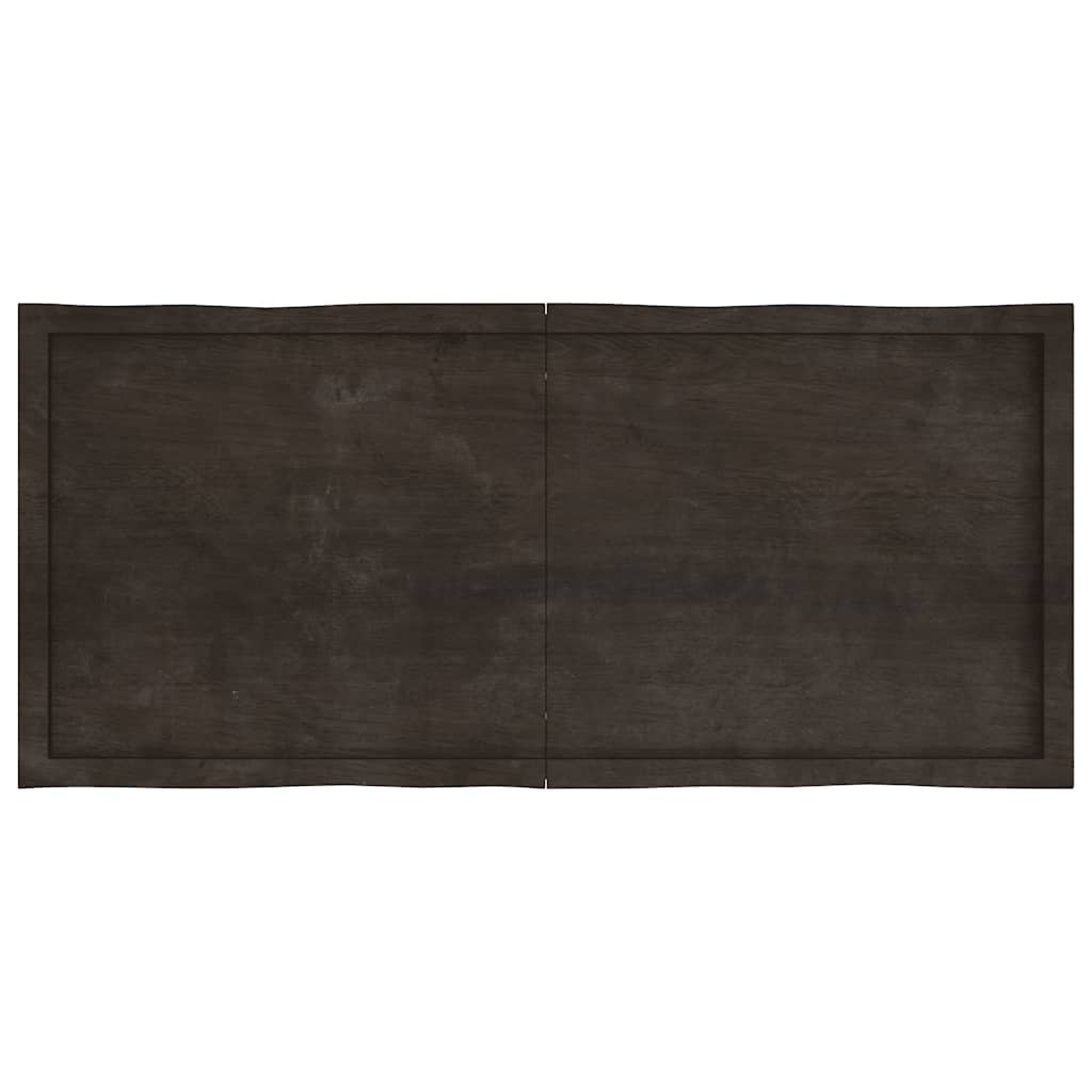 Tischplatte 140x60x(2-6) cm Massivholz Behandelt Baumkante