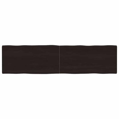 Tischplatte 160x40x(2-4) cm Massivholz Behandelt Baumkante