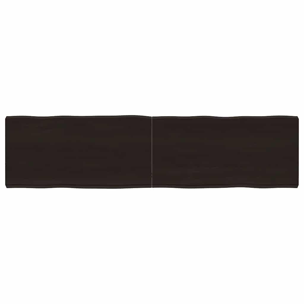 Tischplatte 160x40x(2-6) cm Massivholz Behandelt Baumkante