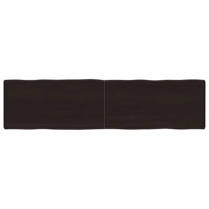 Tischplatte 160x40x(2-6) cm Massivholz Behandelt Baumkante