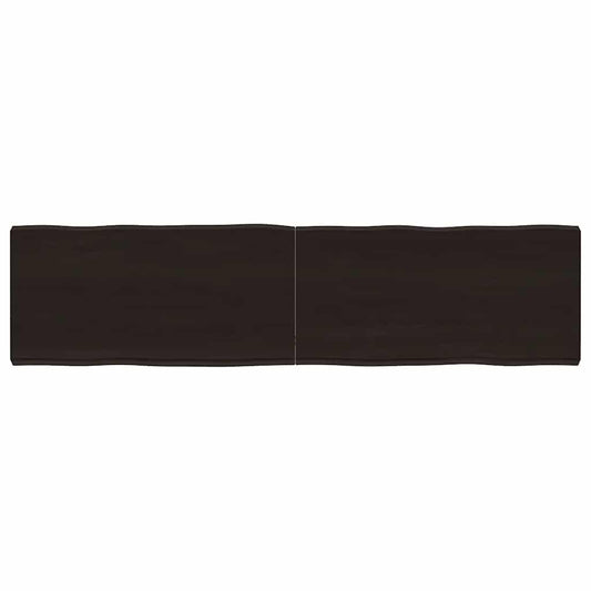 Tischplatte 160x40x(2-6) cm Massivholz Behandelt Baumkante