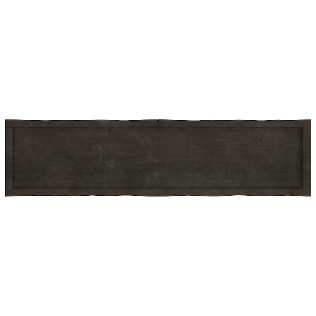Tischplatte 160x40x(2-6) cm Massivholz Behandelt Baumkante