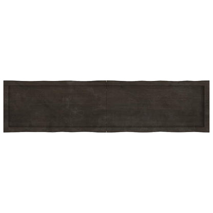 Tischplatte 160x40x(2-6) cm Massivholz Behandelt Baumkante