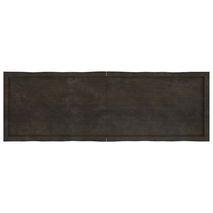 Tischplatte 160x50x(2-4) cm Massivholz Behandelt Baumkante