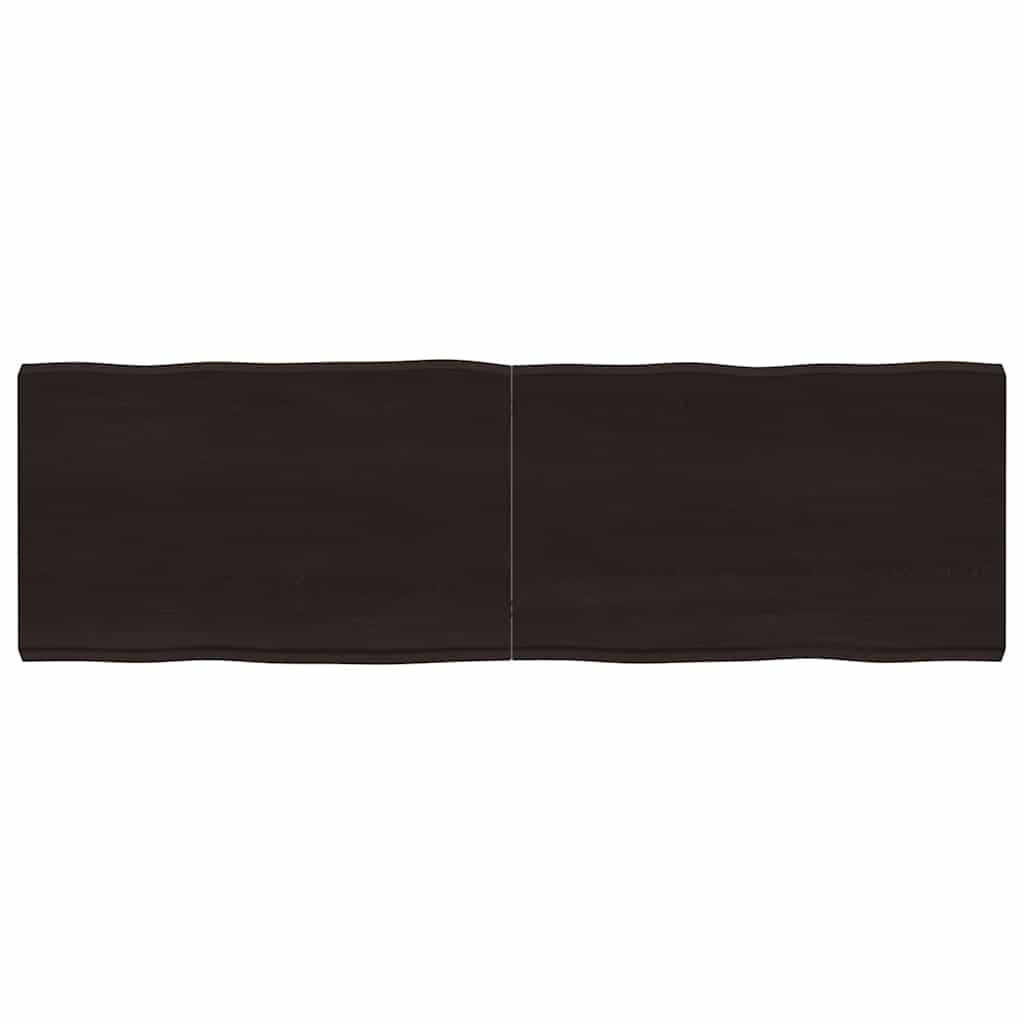 Tischplatte 160x50x(2-6) cm Massivholz Behandelt Baumkante