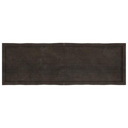 Tischplatte 160x50x(2-6) cm Massivholz Behandelt Baumkante