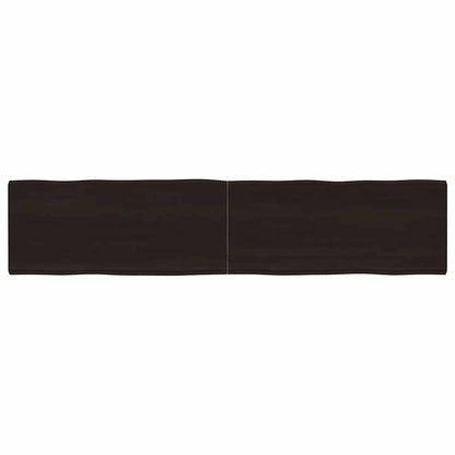 Tischplatte 180x40x(2-4) cm Massivholz Behandelt Baumkante