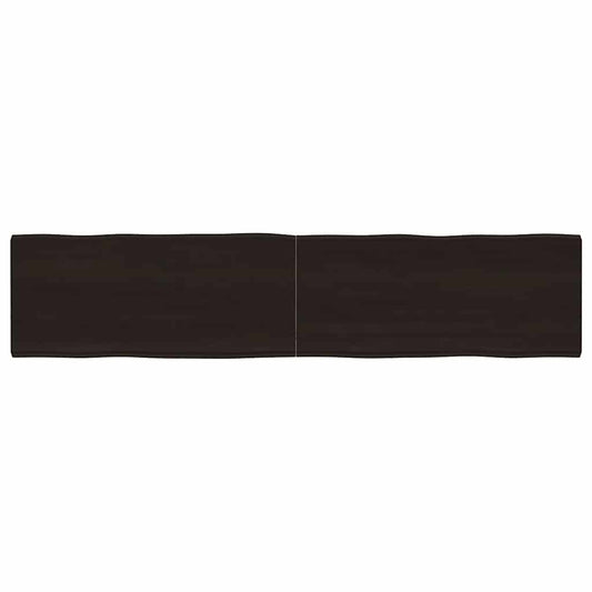 Tischplatte 180x40x(2-4) cm Massivholz Behandelt Baumkante